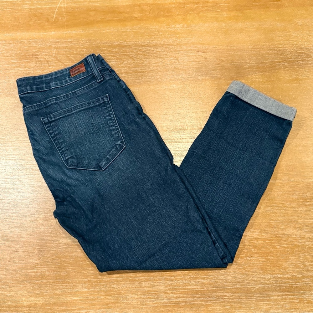 Paige Women’s Kylie Crop Denim Jeans Mid‎ Rise Tonal Duncan Size 29